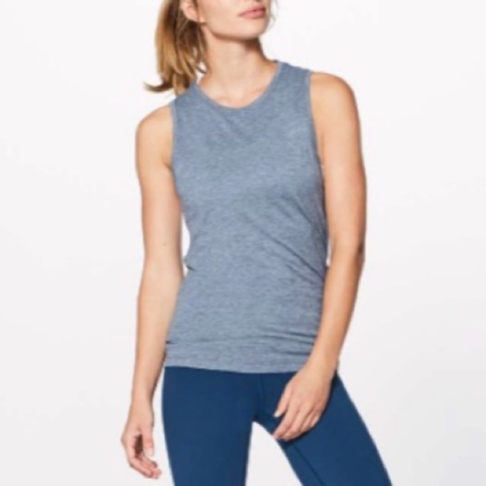 Lululemon Box It Out Tank Heathered Night Tide